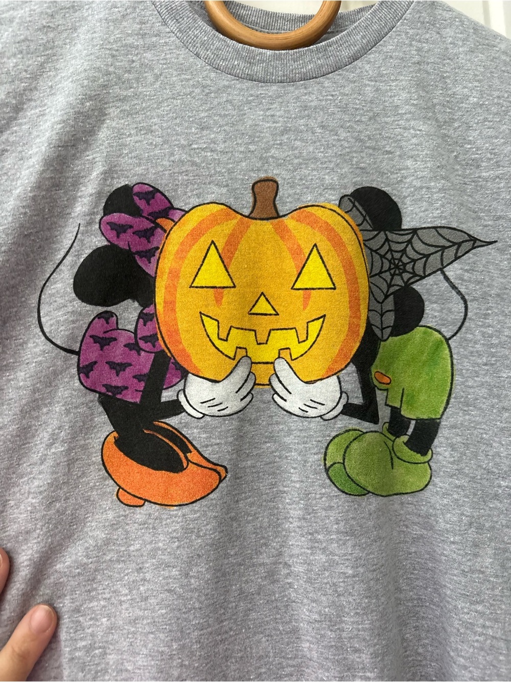 Disney Kids' Halloween Pumpkin Mickey Costume Tee - Gray